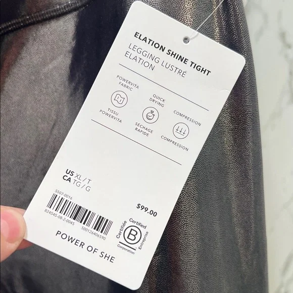 ATHLETA NWT ELATION SHINE TIGHT LEGGING - Picture 9 of 10